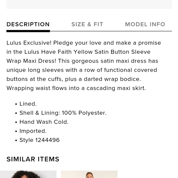 Lulu's Have Faith ivory satin wrap maxi dress - Picture 9 of 9